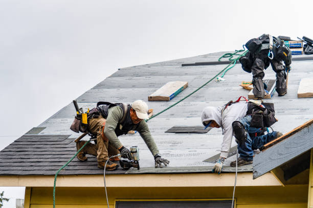 Professional Gutter Installation technician working in Folsom, CA